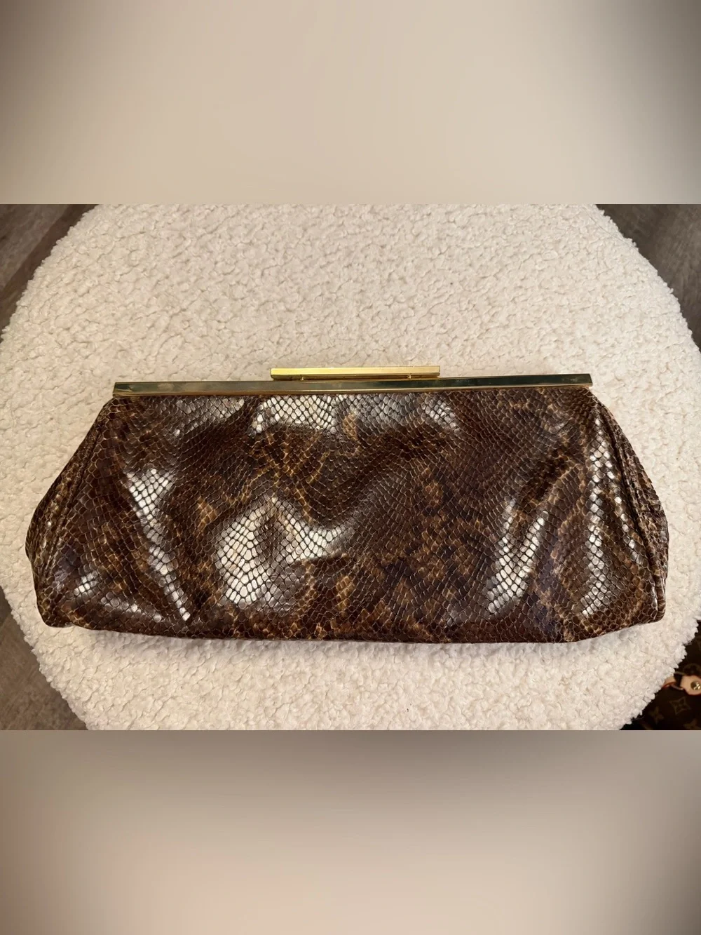 ✨ Vintage TANNER Made in Italy Genuine Snakeskin 2-in-1 Clutch ✨